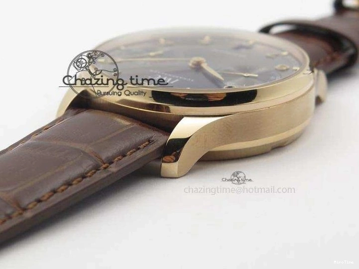 MIROTIME 1219 Unisex Portuguese Real PR RG IW500702 ZF 1:1 Best Edition On Brown Leather Strap A52010 V 7303